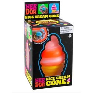 ORANGE-NIB Viral Squishy Squish Nee doh New Doh Nice Ice Cream Cone - AUTHENTIC